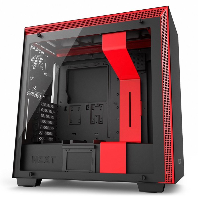 NZXT. H700i Tempered Glass ATX Case – Red