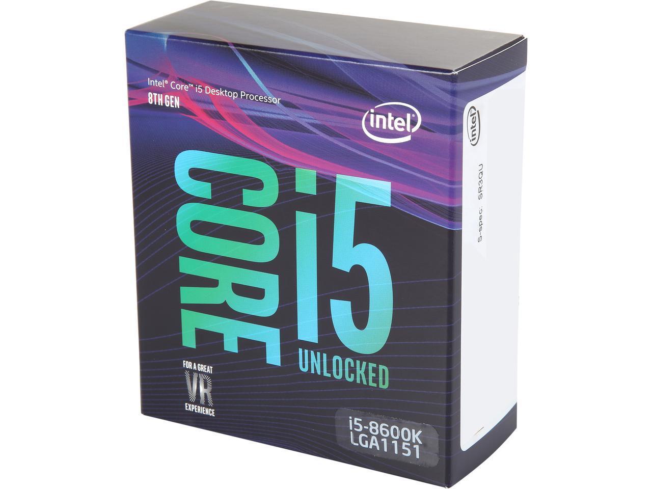 Intel Core i5-8600K Coffee Lake 6-Core 3.6 GHz (4.3 GHz Turbo) LGA 1151v2